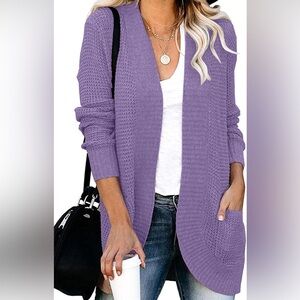 Open Front Slouchy Cardigan